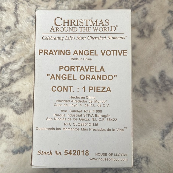 House of Lloyd Christmas Around World Praying Angel Terra Cotta Votive Candle - Picture 9 of 9